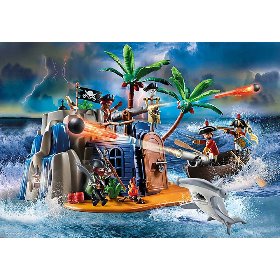 PLAYMOBIL Pirates Pirateneiland Met Schuilplaats Voor Schatten 70556 4 PLAYMOBIL Pirates Pirateneiland Met Schuilplaats Voor Schatten 70556 - Afbeelding 2