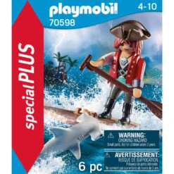 PLAYMOBIL SpecialPLUS Piraat Met Vlot En Hamerhaai 70598 -Toy Sheddekl Shop 1987180 766a063c