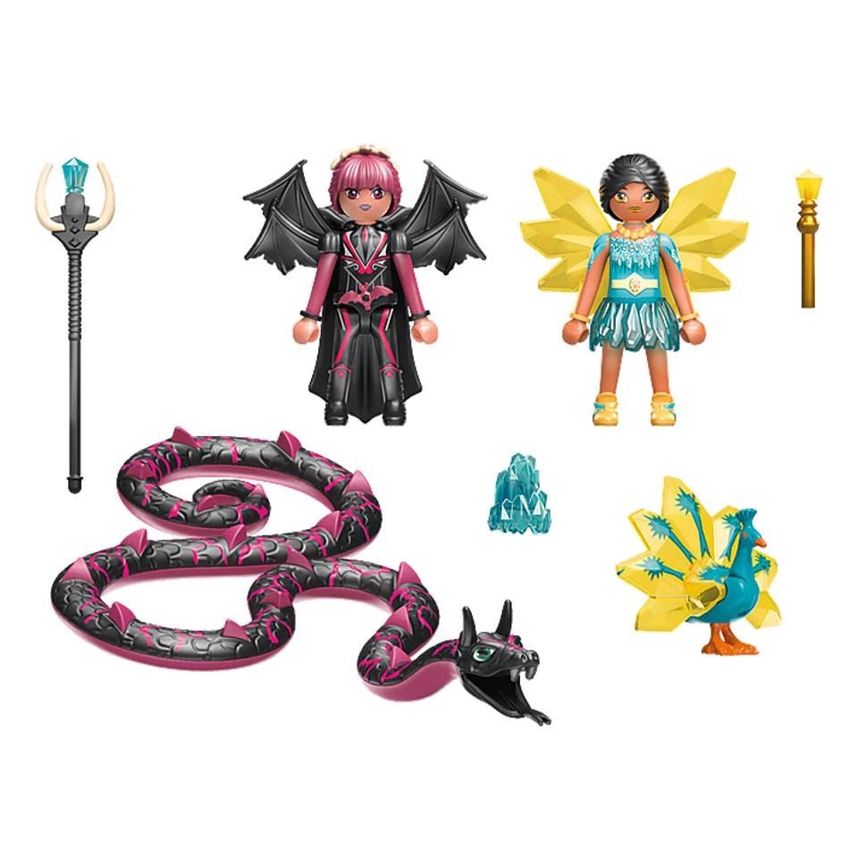 PLAYMOBIL Adventures Of Ayuma Crystal Fairy En Bat Fairy Met Totemdieren 70803 5 PLAYMOBIL Adventures Of Ayuma Crystal Fairy En Bat Fairy Met Totemdieren 70803 - Afbeelding 3