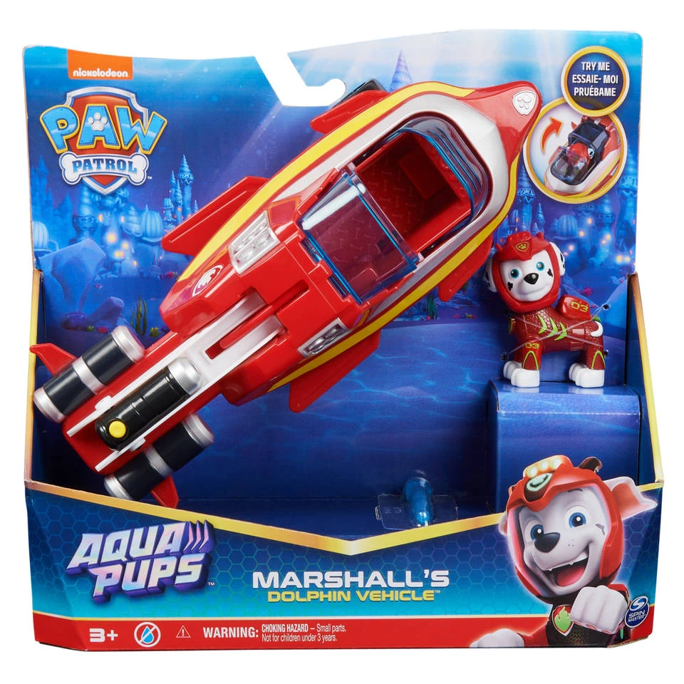 SPIN MASTER PAW Patrol Aqua Pups Transformerend Dolfijnen Voertuig Met Marshall 3 SPIN MASTER PAW Patrol Aqua Pups Transformerend Dolfijnen Voertuig Met Marshall