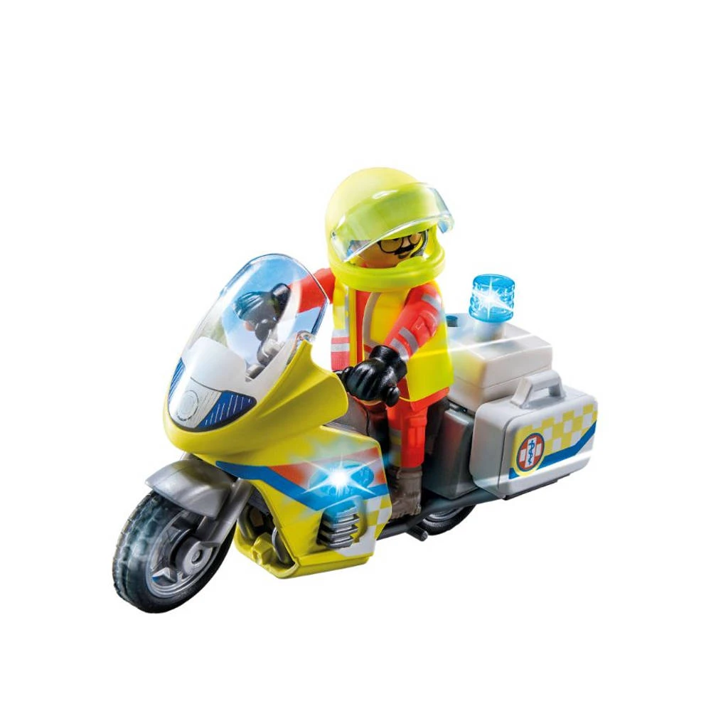 PLAYMOBIL City Life Noodmotorfiets Met Zwaailicht 71205 4 PLAYMOBIL City Life Noodmotorfiets Met Zwaailicht 71205 - Afbeelding 2